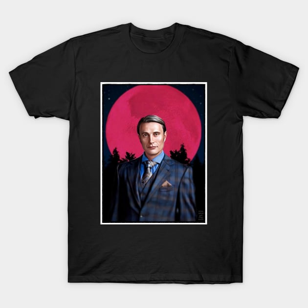 Red Moon Hannibal T-Shirt by OrionLodubyal